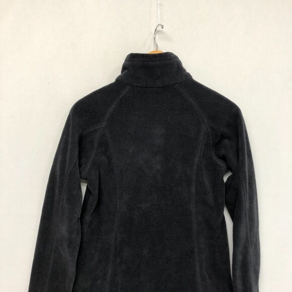Columbia Women Full Zip Fleece Polyester Sweatshirt Size Small Black B289 -27 - Picture 13 of 14